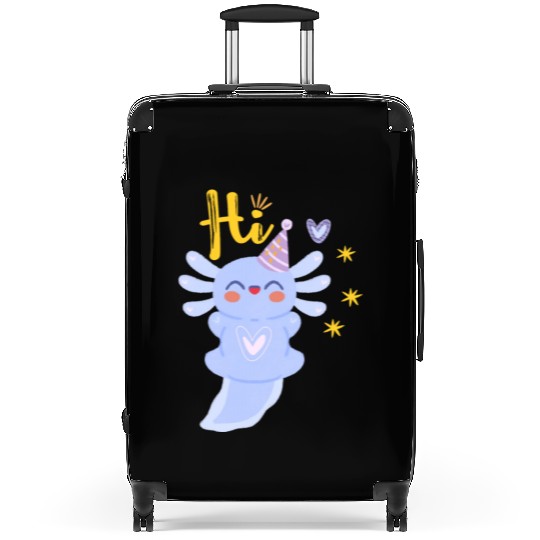Baby Axolotl Art - 3 Suitcases