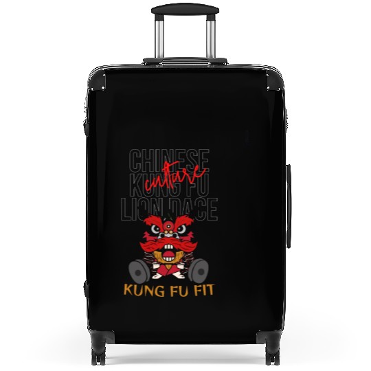Chinese Kung Fu Lion Dance Culture Suitcases