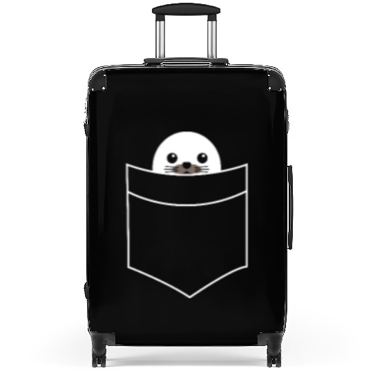 Seal In The Pocket harbor Seal Sea Lion Ocean Suitcases