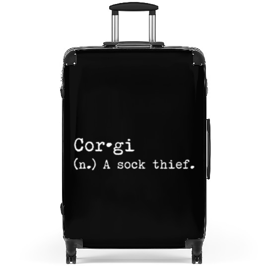 A Sock Thief Corgi Suitcases