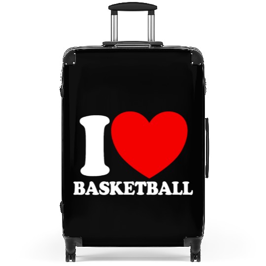 I Love Basketball Red Heart Hoop B-Ball Basketball Suitcases