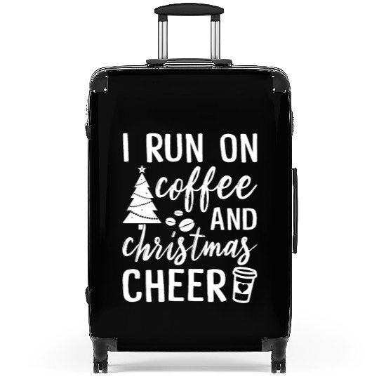 I Run On Coffee And Christmas Cheer Funny Girls Suitcases
