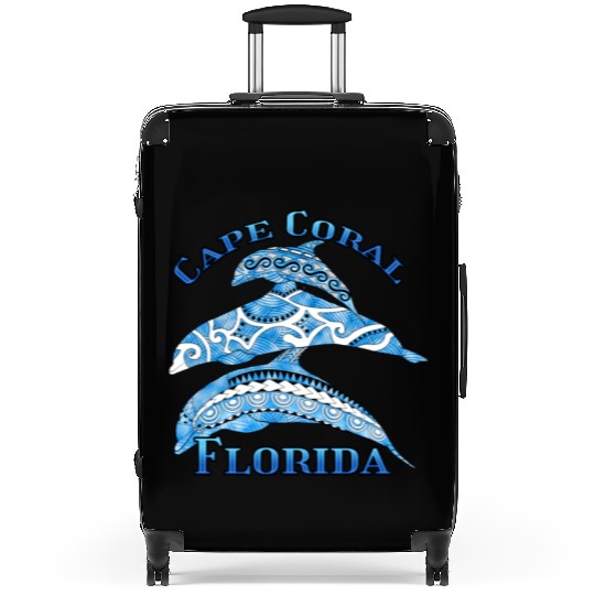 Cape Coral Florida Vacation Tribal Dolphins Suitcases