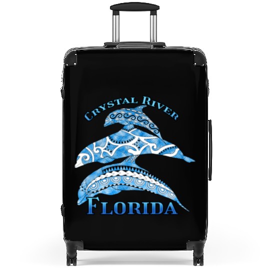 Crystal River Florida Vacation Tribal Dolphins Suitcases