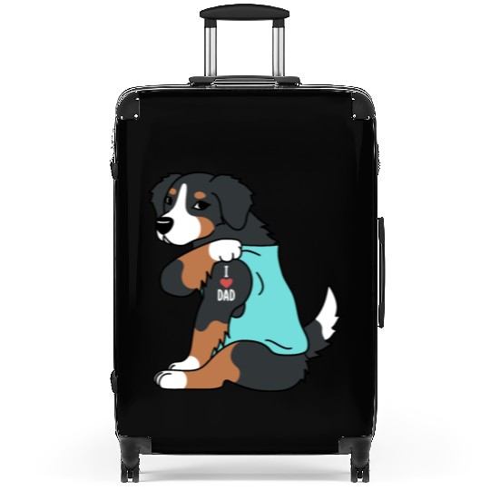 I Love Dad Bernese Mountain Dog Suitcases