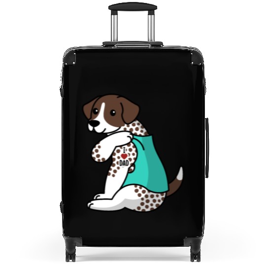 I Love Dad German Shorthaired Pointer Suitcases