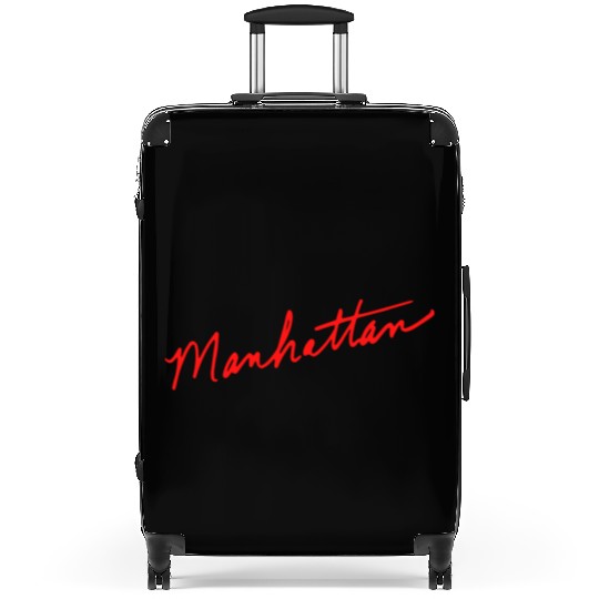 Manhattan handwritten red New York City Suitcases