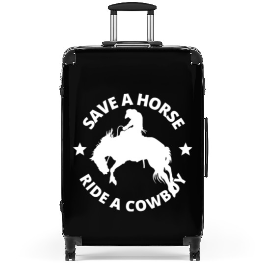 horse cowboy Suitcases