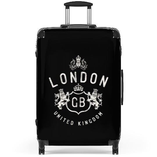 London Great Britain Vintage Crown Suitcases