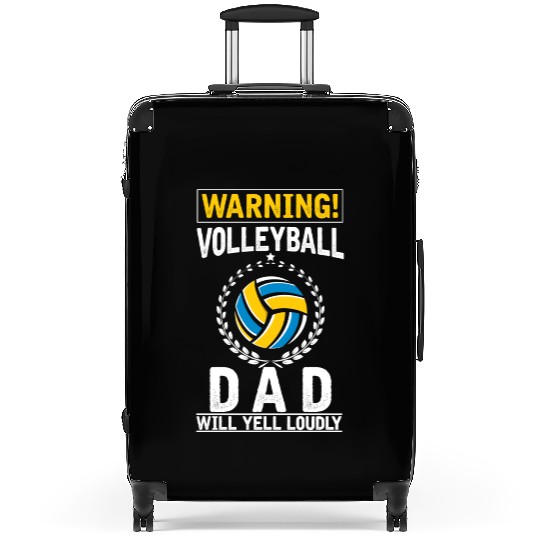 Volleyball Dad Loud Yelling Father Suitcases