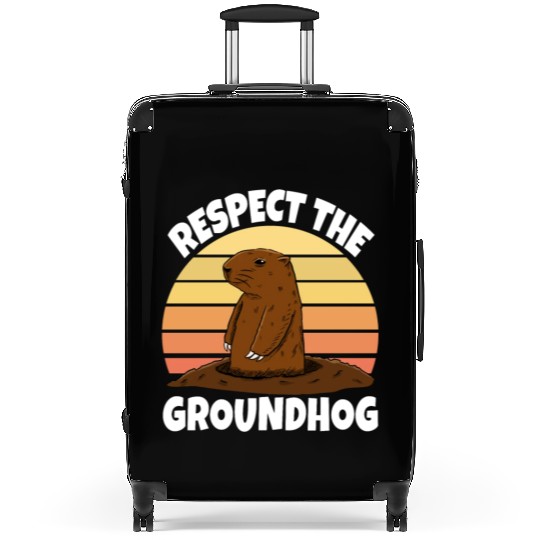 Respect The Groundhog Suitcases
