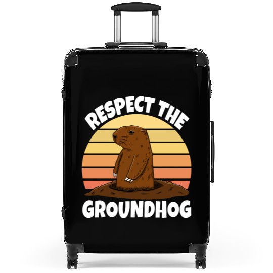 Respect The Groundhog Suitcases