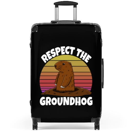 Respect The Groundhog Suitcases