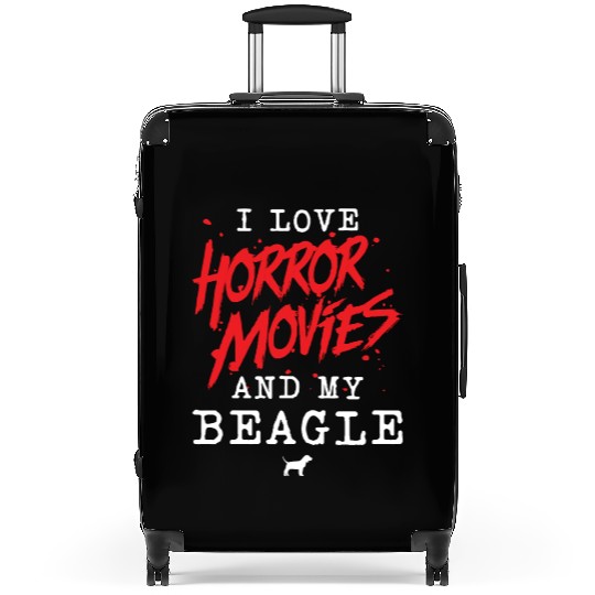 I Love Horror Movies And My Beagle for Dog Owner Suitcases