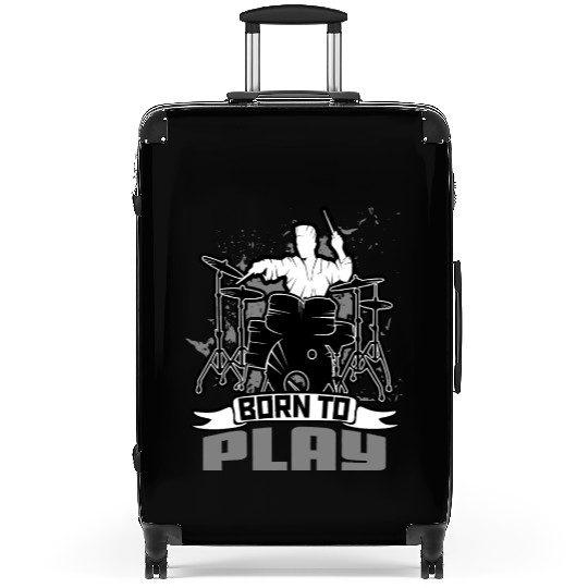Drum Player Born to play Music Drummer Lover Suitcases