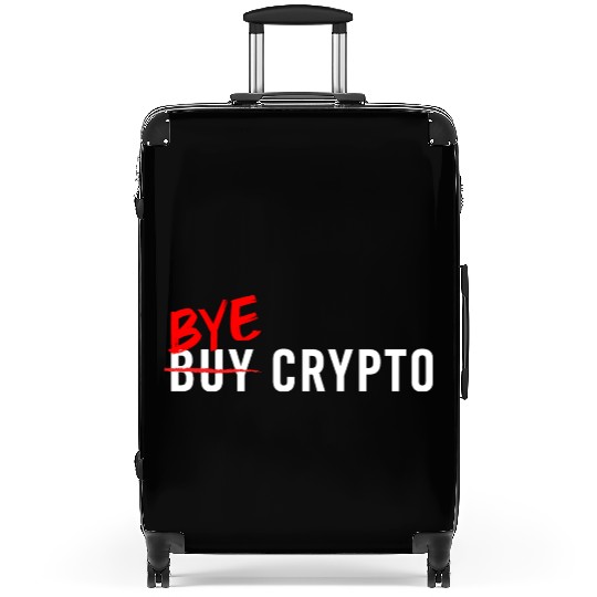 Bye Crypto Funny Crypto Crash - Bitcoin Bye Crypto Suitcases