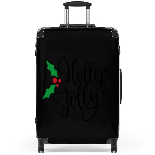 Holly Jolly Mistletoe Holiday Suitcases