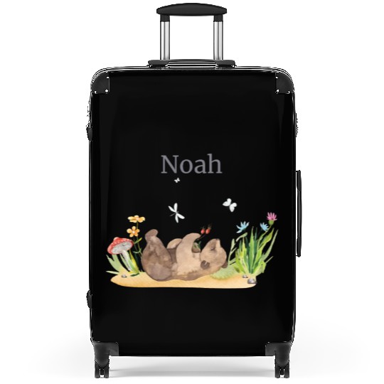 Forest Animal Bear Flowers Name Noah Suitcases
