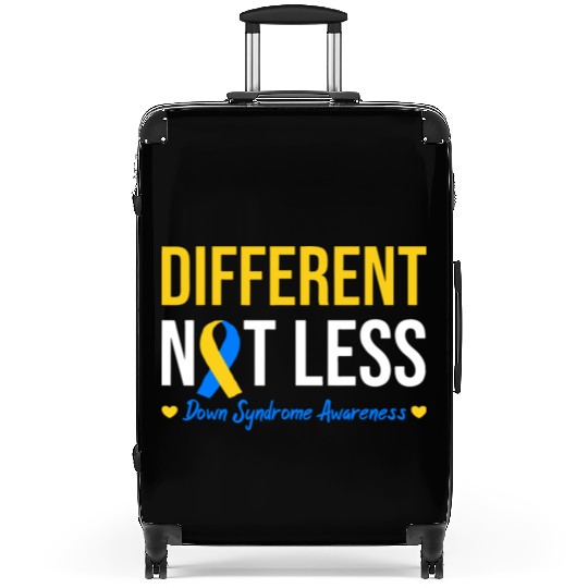 Different Not Less World Down Syndrome Awareness Suitcases