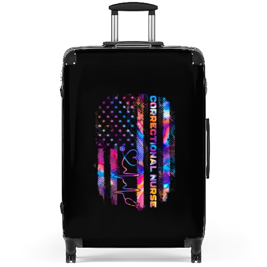 correctional nurse - US flag Suitcases