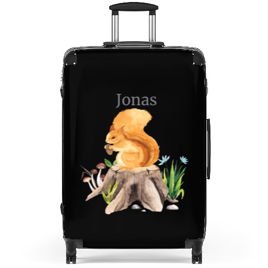 Waldtier Squirrel Flowers Name Jonas Suitcases