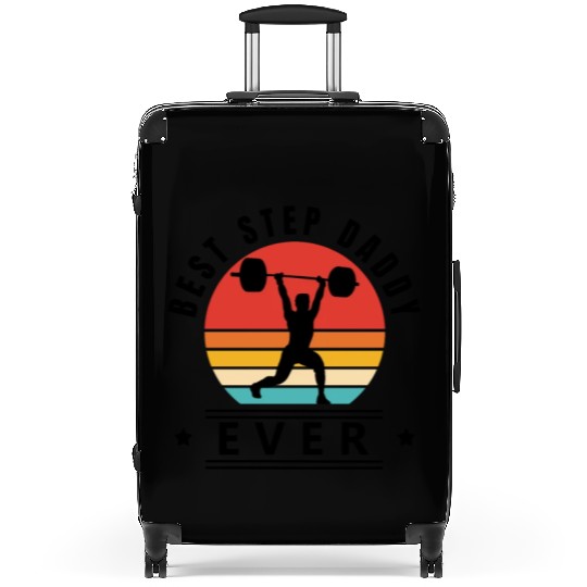 Best step daddy ever weight lifting Suitcases