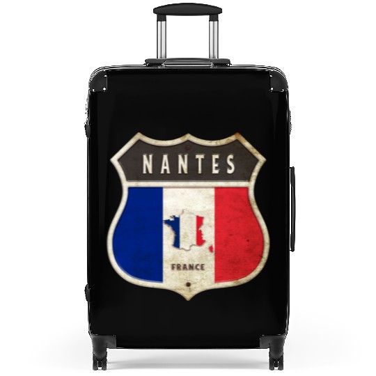 Nantes France coat of arms flags design Suitcases