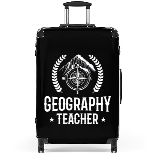 Geography Teacher Geographer Student Geographic Suitcases