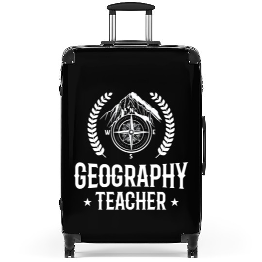 Geography Teacher Geographer Student Geographic Suitcases