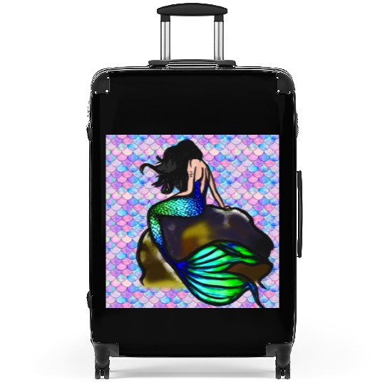 3D Mermaid Suitcases