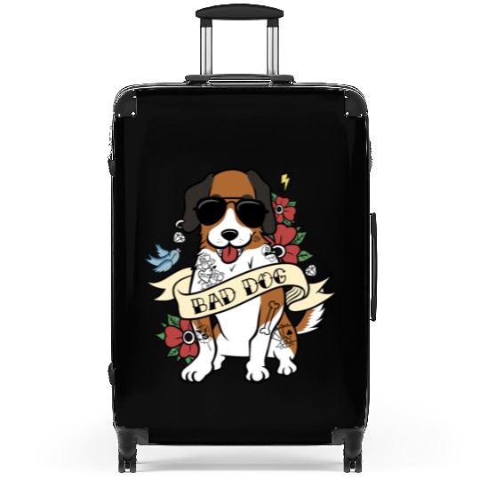 Bad Dog Tattoo Saint Bernard Suitcases