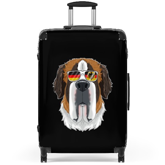 Saint Bernard Germany Sunglasses I German Flag Suitcases
