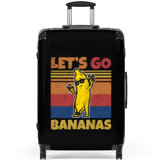 Retro Let's Bananas Funny Rocker Banana Suitcases