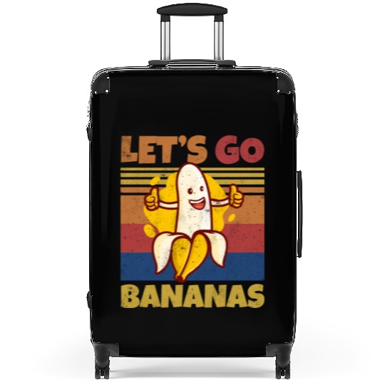 Retro Let's Bananas Funny Thumbs Banana Suitcases