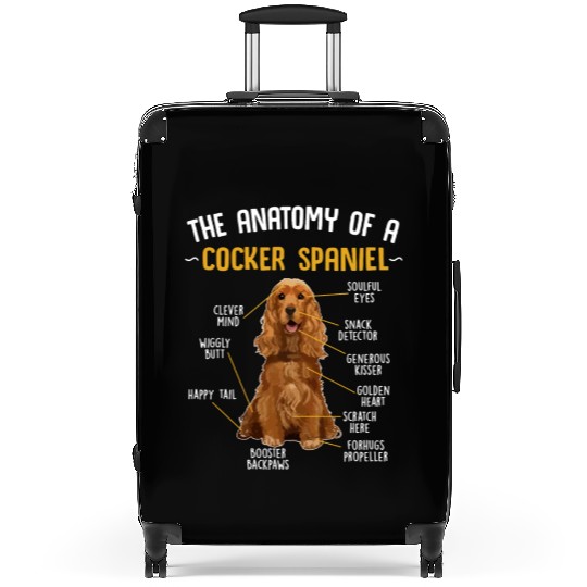 Funny Anatomy Of A Cocker Spaniel Dog Lover Suitcases