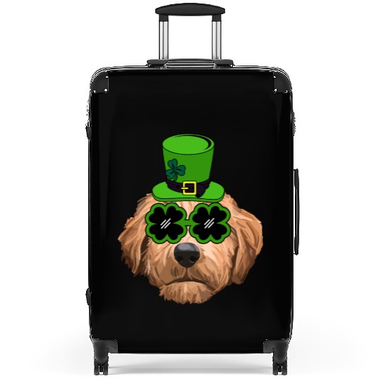 Irish Goldendoodle Doodle Dog St Patrick's Day Suitcases