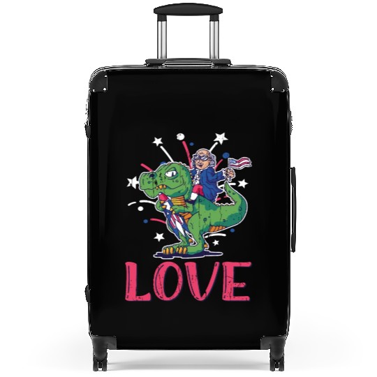 Love America Washington Dinosaur USA 4th Of July Suitcases