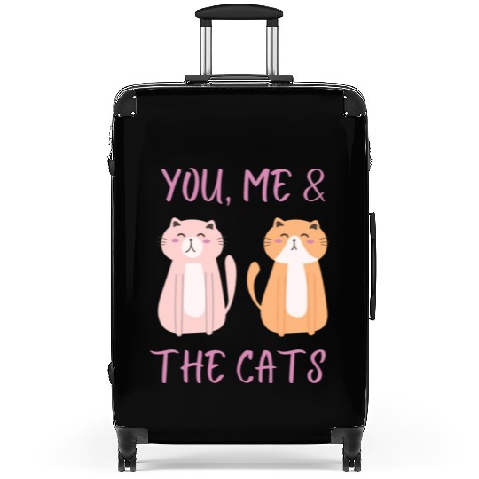 ask me about my cat funny cat Suitcases