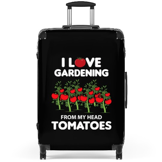 Vegetable Gardening Funny Pun Red Tomatoes Suitcases