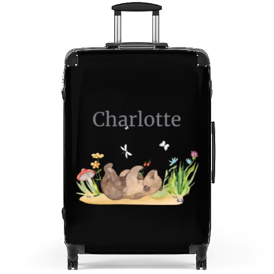 Forest Animal Bear Flowers Name David Suitcases