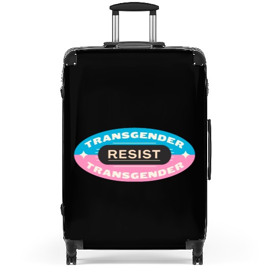 trans pride resist Suitcases