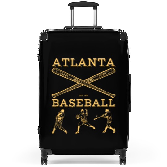 Vintage Atlanta Baseball est 01 Suitcases