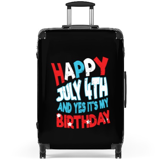 America American Flag Yes Birth Happy 4th Of July Suitcases