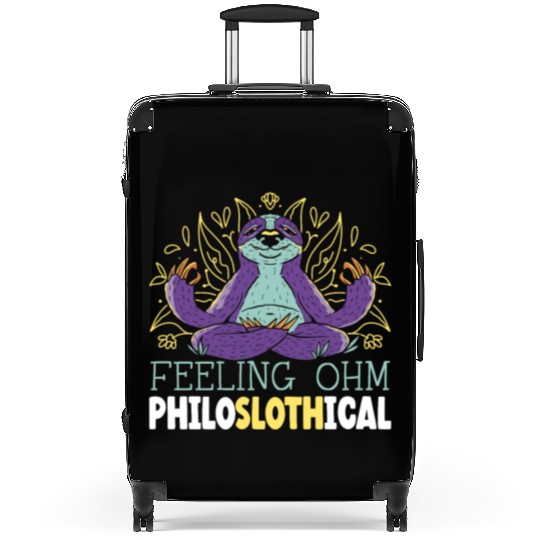 Feeling Philoslothical Fitness Yoga Meditate Sloth Suitcases