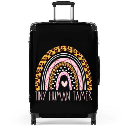 Tiny Human Tamer Bohemian Rainbow Daycare Teacher Suitcases