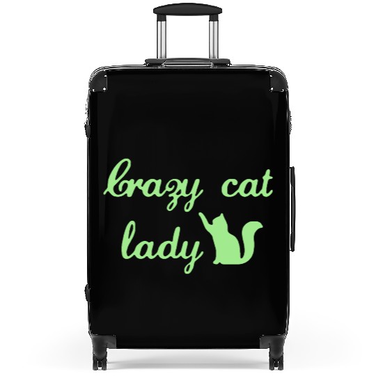 Crazy Cats LOVER Lady Suitcases