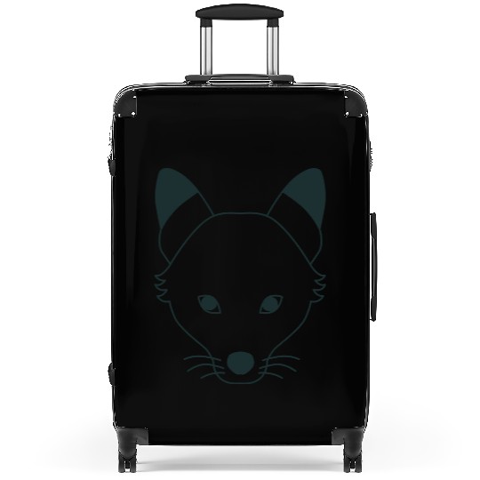long wolf face Suitcases