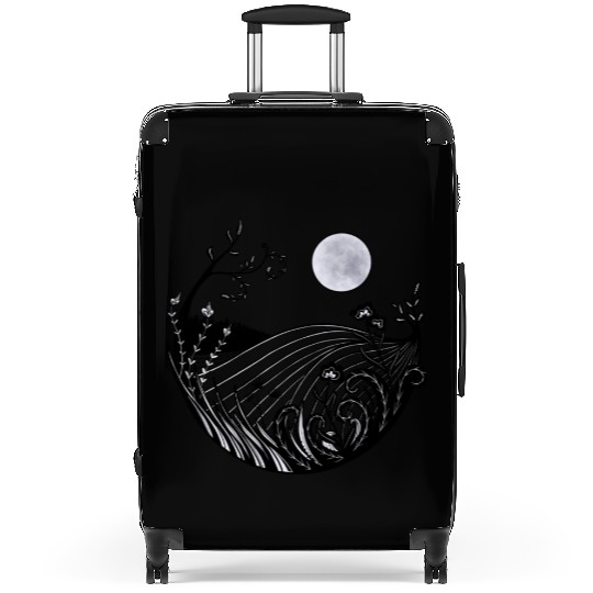 Full moon landscape Suitcases