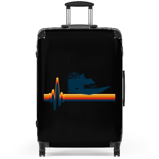 Airboat Fanboat Airboating Swamp Boat Heartbeat Suitcases