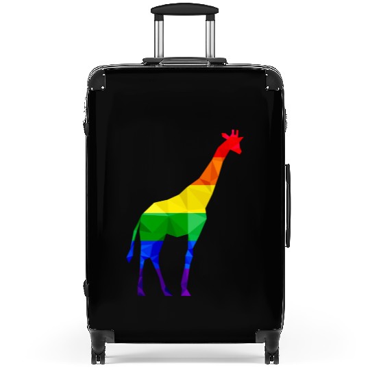 Colorful Giraffe LGBTQ Rainbow Flag Gay Pride Suitcases